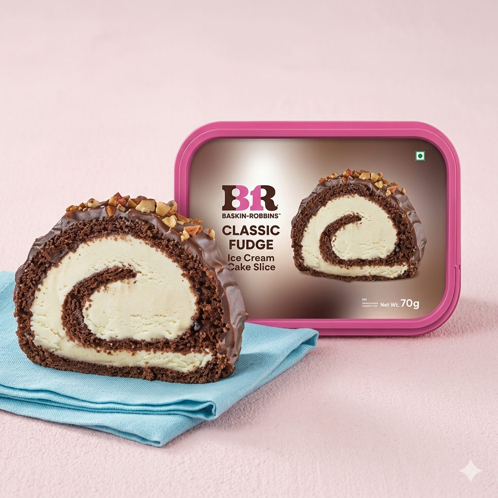 Classic Fudge Roll Cake Slice